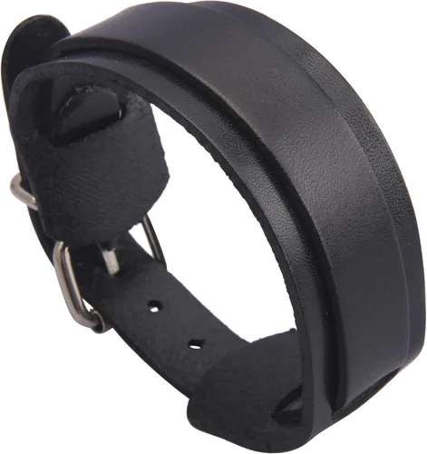 Vista 50 de Jeilwiy Pulseras de cuero punk para hombres, pulseras hechas a mano, brazalete ancho, joyería trenzada, color negro y marrón, ajustable, regalos