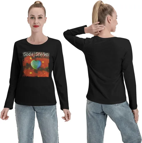 Vista 6 de Soda Stereo Dynamo Long Sleeve Women's Casual Loose Round Neckline Pullover