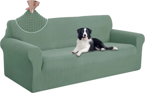 Vista 96 de U-NICE HOME Funda para sofá biplaza elástica, cubierta para sofá, funda para sillón, protector de muebles para sofá con 2 cojines, funda para sofá