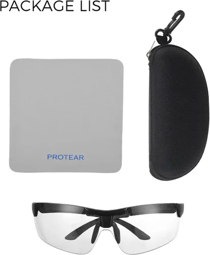 Vista 9 de Anteojos de seguridad antivaho transparentes para hombres y mujeres, ANSI Z87.1, protección ocular para disparos deportivos, lentes resistentes a