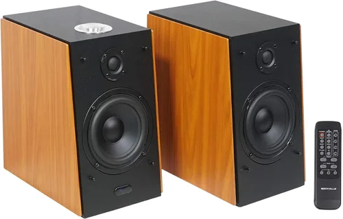 Vista 2 de Rockville Sistema de altavoz del monitor de Bluetooth de los altavoces accionados par HD5 de la estantería 5 pulgadas