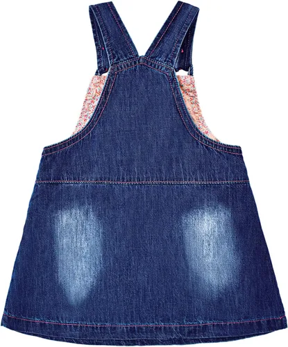 Vista 2 de Peacolate Vestido de tirantes lindo casual de mezclilla para bebé niña de 3M-3 años