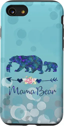 Vista 18 de iPhone 12 Pro Max - Carcasa para iPhone 12, diseño floral, color azul claro