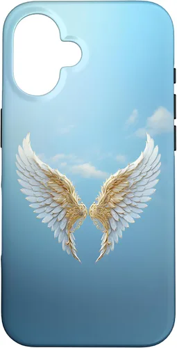 Vista 31 de Funda para iPhone 13 Heavenly Golden Angel Wings