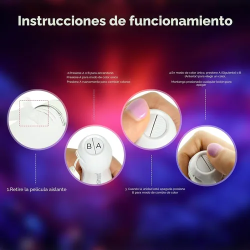Vista 5 de Varillas incandescentes LED reutilizables (paquete de 2) con 15 modos multicolor, manual y automático, equipados con barras LED alimentadas por
