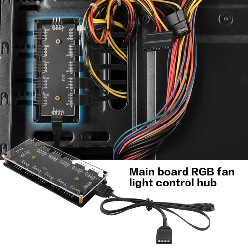 Vista 3 de YACSEJAO 12V 4Pin RGB LED Splitter 4 Pines LED Splitter Cable LED Conector de tira 1 a 10 Y Splitter para RGB 5050 3528 tiras de luz LED con cable