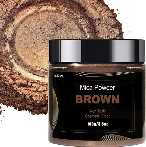Vista 16 de Pigmento en polvo de mica negra (3.53 onzas), polvo de mica metálica de grado cosmético para resina epoxi, brillo de labios, jabón, fabricación