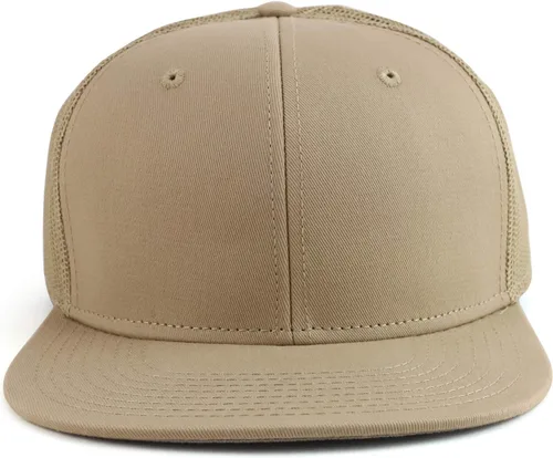Vista 2 de Armycrew Gorra grande XXL en blanco Flatbill Mesh Snapback