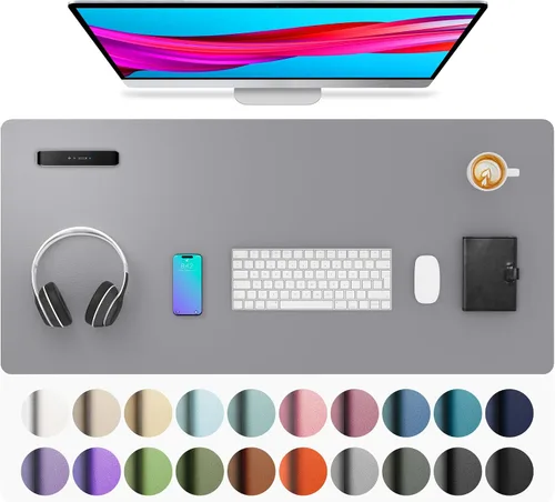 Vista 142 de Aothia - Protector de escritorio de cuero sintético grande, base antideslizante para mouse y superficie para escribir, impermeable, fácil de Agua