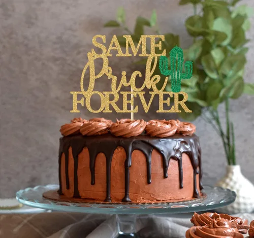 Vista 5 de Same Prick Forever - Decoración para tartas mexicanas, decoración de cactus, despedida de soltera, fiesta final mexicana, divertidas decoraciones