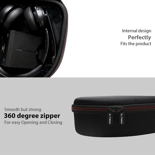 Vista 5 de LTGEM - Funda compatible con auriculares LEVN LE-HS013 / LE-HS016 V3 / LE-HS010 / LE-HS016 / CT001 superior y base de carga