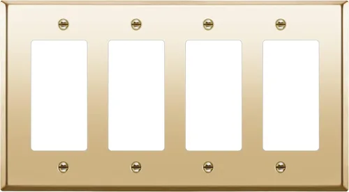 Vista 10 de ENERLITES Placa decorativa doble de metal para interruptor o receptáculo, placa de pared de acero inoxidable, resistente a la corrosión