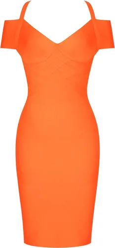 Vista 4 de UONBOX Vestido sexy con cuello en V y tirantes para mujer