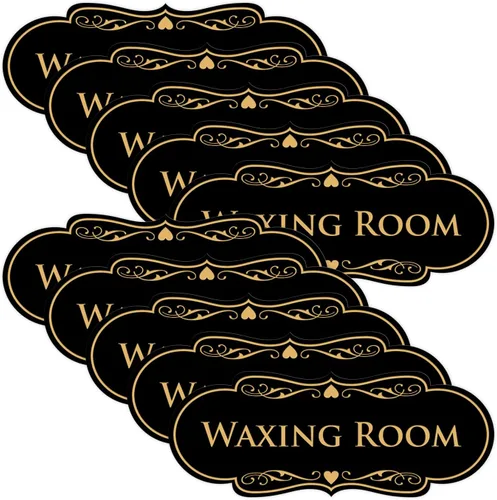 Vista 34 de Designer Waxing Room Sign (negro) - Pequeño 1 paquete