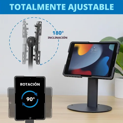 Vista 3 de Mount-It! Soporte universal para tableta con inclinación, soporte de quiosco antirrobo para iPad POS de venta al por menor, compatible con tabletas