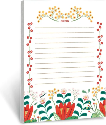 Vista 6 de Bloc de notas de lista de tareas (juego de 3) Bloc de notas de notas florales de Ana Sanfelippo