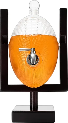 Vista 2 de Regalos de fútbol para hombres, papá, decantador de whisky con soporte vertical para portería de campo, juego de decantadores y vasos para fiesta