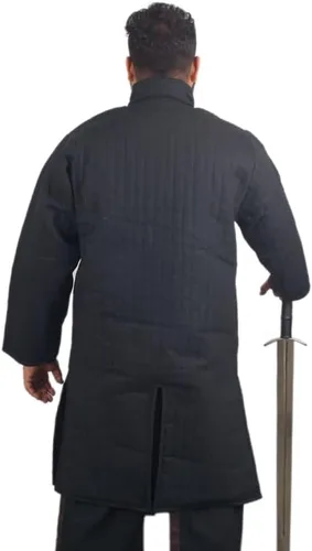 Vista 3 de Medieval gruesa acolchada longitud completa Gambeson abrigo Aketon chaqueta armadura