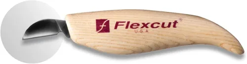 Vista 3 de FLEXCUT Cuchillos para tallado de madera Cuchillo para tallado de astillas Hoja de acero 1095 con alto contenido de carbono Mango ergonómico