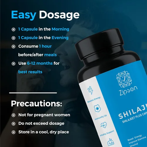 Vista 4 de Shilajit Plus Cápsulas de apoyo energético natural, 90 unidades, con apoyo inmunológico