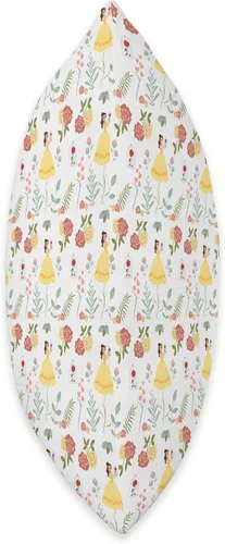 Vista 2 de Disney Princesa Bella y Encantada almohada con estampado de rosas, 16.0 x 16.0 in, multicolor