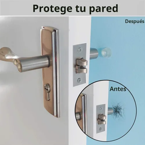 Vista 2 de Tope de goma para pomo de puerta, parachoques de perilla de puerta para pared, 18 topes de puerta pequeños y 20 almohadillas para parachoques, topes