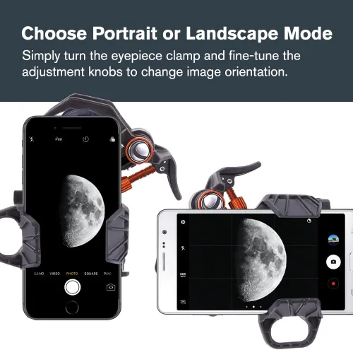 Vista 6 de Celestron – NexYZ – Adaptador universal para smartphone para telescopio, binoculares y miras de detección – Alineación de precisión de 3 ejes