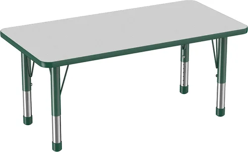 Vista 34 de FDP - Mesa rectangular para actividades escolares y aulas (24 x 36 pulgadas), patas gruesas para niños pequeños, altura ajustable de 15 a 24