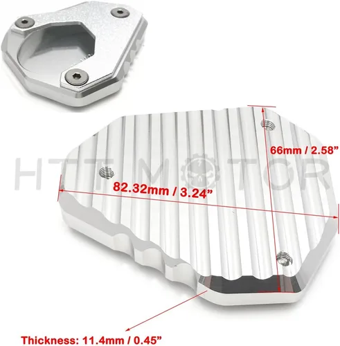 Vista 6 de XKMT- Soporte lateral para Kawasaki Versys 650 2015 2016 2017 2018, color plateado
