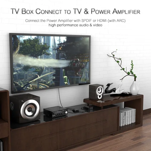 Vista 8 de Convertidor de extractor de audio HDMI ARC 4K60Hz y convertidor eARC compatible con HDMI a óptico SPDIF + conector AUX de 0.138 in adaptador