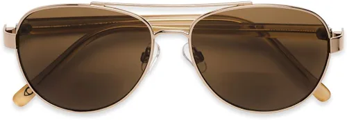 Vista 4 de Sofia Vergara x Foster Grant Women's Carmen Full Lens Sunreaders - Lentes de sol de aviador, montura negra, lentes grises, Way