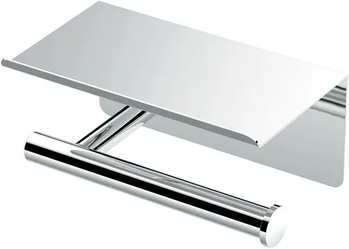 Vista 6 de Gatco 1420B Latitude II - Soporte para papel higiénico de 7 pulgadas con estante para teléfono, soporte de papel higiénico montado en la pared