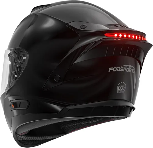Vista 4 de Fodsports FS90 Full Face Motorcycle Helmet for Men Women, Dual Visor Motorbike Street Bike Integrated Helmet with LED Light DOT FMVSS-218 ECE22.05