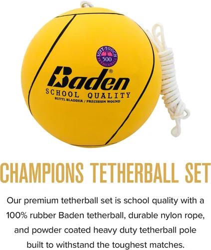 Vista 2 de Juego de Tetherball de Calidad Escolar Baden - Pelota de Tetherball de Toque Suave y Cuerda