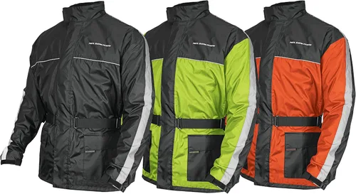 Vista 15 de Nelson Rigg Solo Storm - Chaqueta de lluvia, impermeable, transpirable y plegable (negro, talla S)