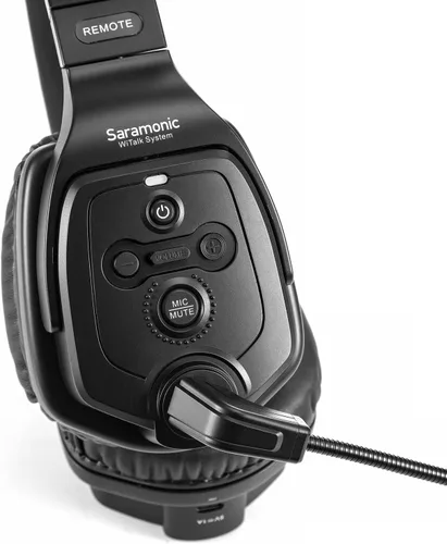 Vista 9 de Saramonic WiTalk-WT2D Full Duplex Wireless Intercom Headset System para 2 Personas 1.9GHz Comunicación Intercomunicador Auriculares con Estuche