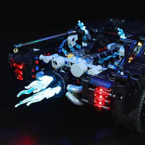 Vista 5 de Kyglaring Juego de luces LED compatibles con Lego Technic The Batman – Batmobile 42127 Kit de construcción – sin juego de Lego (versión clásica)