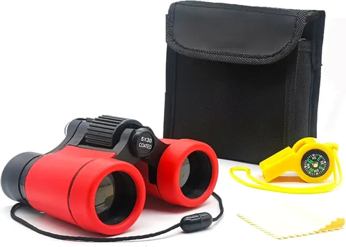 Vista 11 de Binoculares para niños, los mejores regalos para niños de 3 a 12 años, óptica de alta resolución, a prueba de golpes, mini binoculares para niños