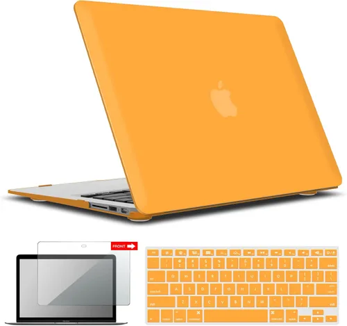 Vista 16 de iBenzer Carcasa rígida de plástico con superficie suave 3 en 1 y cubierta para teclado y protector de visualización para MacBook Air, Negro