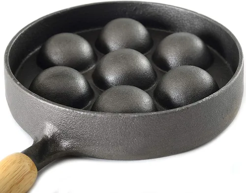 Vista 5 de Norpro Sartén Deluxe Munk Aebleskiver 8.5 pulgadas de diámetro y 2 pulgadas