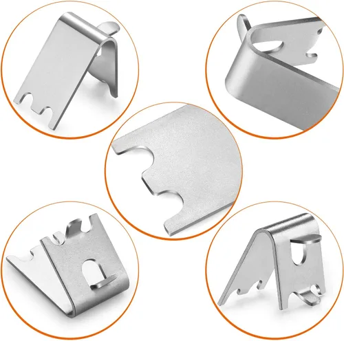 Vista 2 de HK 920158 Clip para estante del congelador, soporte para estante del refrigerador del refrigerador, clips de hebillas cuadradas de repuesto, ganchos