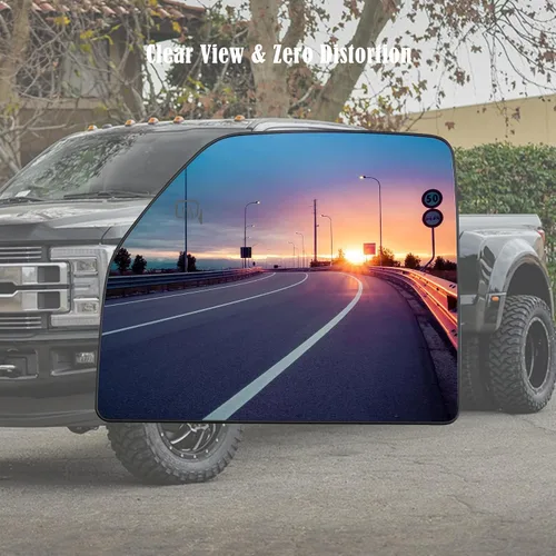 Vista 6 de Espejo de remolque del lado izquierdo del conductor, cristal de espejo calefactado con soporte trasero para Ford F150 Truck 2015-2020 Ford F250 F350