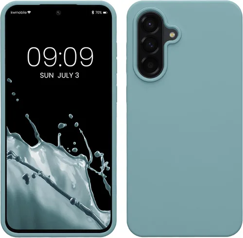 Vista 265 de kwmobile Funda Compatible con Samsung Galaxy A14 5G - Funda de teléfono de TPU y silicona con acabado suave - Verde Lima