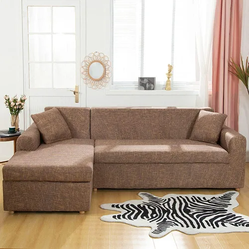 Vista 2 de MIFXIN Fundas de sofá modulares en forma de L, 2 piezas, elásticas, tipo L, para sofá o sillón, protector de muebles para sala de estar, mascotas