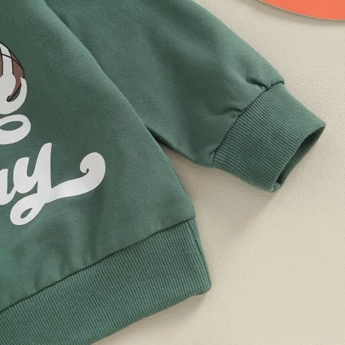 Vista 5 de AEEMCEM Conjunto de sudadera con cuello redondo y pantalones deportivos para niños pequeños