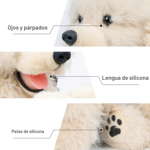 Vista 4 de Chongker Animales de Peluche de Perro con Juguetes Magnéticos, Suaves y Tiernos Juguetes de Peluche Golden Retriever, Animales de Peluche