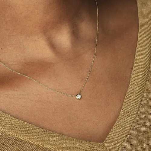 Vista 3 de Collner Collar con colgante de corazón de oro de 14 quilates para mujer, delicado collar de estrella, gargantilla de mal de ojo, collar bohemio