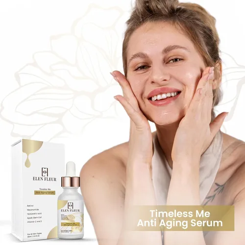 Vista 9 de Suero de colágeno con retinol – Suero facial hidratante y reafirmante con ácido hialurónico, niacinamida, vitamina C y E – Promueve una piel suave