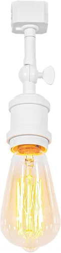 Vista 20 de Paquete de 1 unidad de diseño retro E26/E27 con base de título ajustable, ángulo de título rotado, sistema H, mini iluminación de cabeza de pista