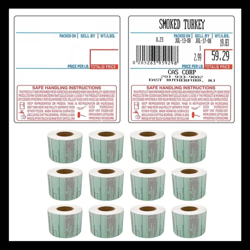 Vista 13 de Labels LST-8000 - Báscula de impresión térmica de 12 rollos, 12,000 etiquetas, compatible con CAS LP-1000 CL-5000 CL-5500 CL-7200, Easy Weigh